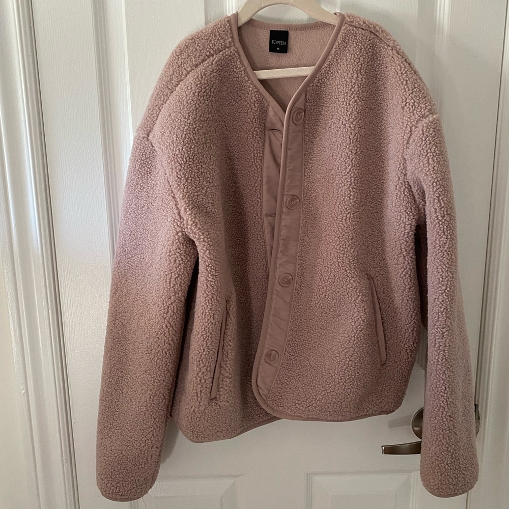 Sherpa Jacket in Light Dusty Pink